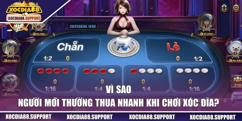 Thua nhanh khi chơi xóc đĩa